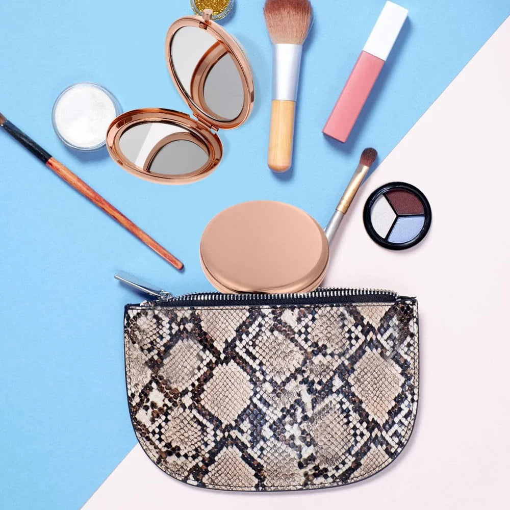 Rose Gold Double Sided Makeup Mirror Compact Design - Smarsty