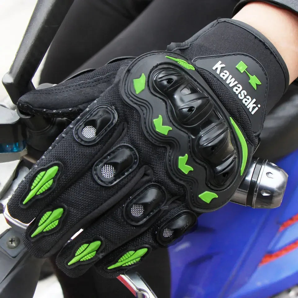 Kawasaki Breathable Off Road Motorcycle Gloves - Smarsty