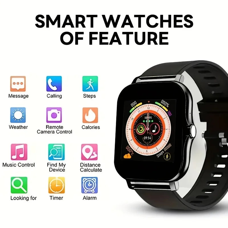 Bluetooth Smart Watch with Touch Call and Fitness Tracker - Smarsty