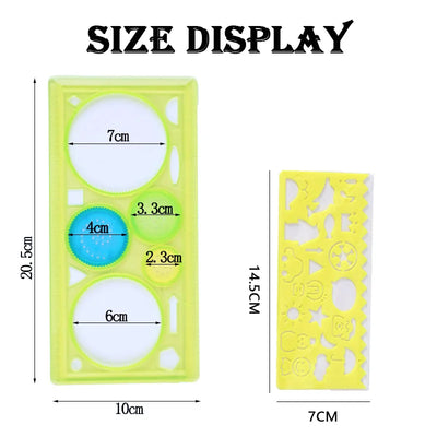 Geometry Spirograph Drawing Stencils Set Painting Template Art Crafts Creative Kids Educational Toy Variety of Flowers Ruler by Smarsty