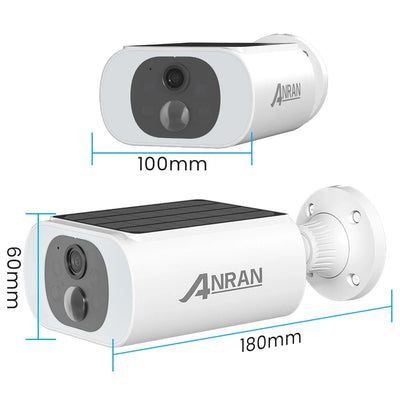 ANRAN 2/3/4 PCS Outdoor Wireless WIFI Camera 2.4G 3MP Battery Solar Security Camera Floodlight Color Night Vision Local Alarm - Smarsty