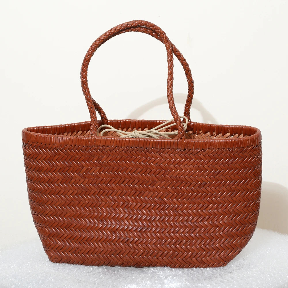 Genuine Leather Tote Bag For Women With Crossbody Strap - Smarsty