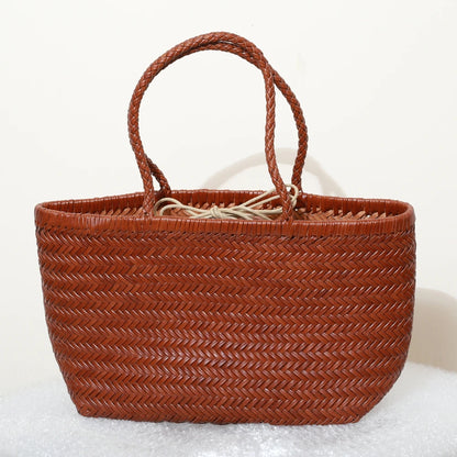 Genuine Leather Tote Bag For Women With Crossbody Strap - Smarsty