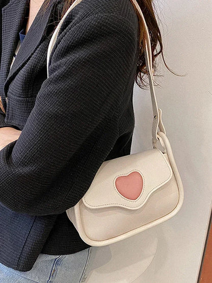 Women Slant Crossbody Saddle Bag Retro Love Pattern - Smarsty