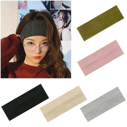 Soft Cotton Knitted Headband For Women Sweat Absorbent - Smarsty