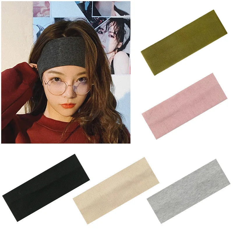 Soft Cotton Knitted Headband For Women Sweat Absorbent - Smarsty