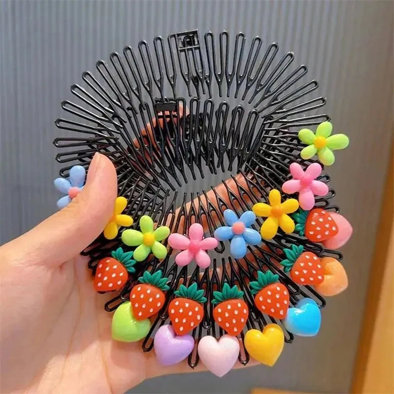 Colorful Hair Accessories Set for Girls with Combs and Clips - Smarsty