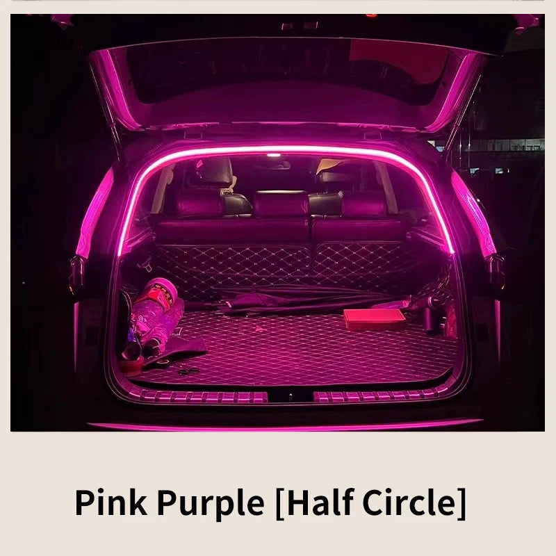 Car high brightness trunk lighting ambient light interior decoration LED wiring free automatic sensing tailgate light strip - Smarsty