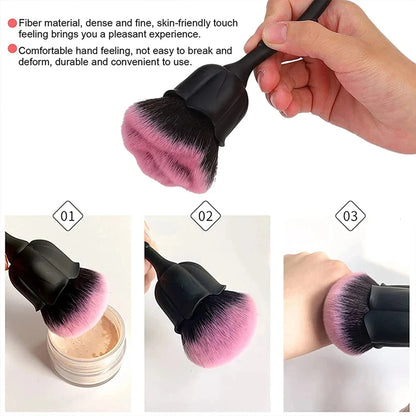 Rose-Shaped Soft Nail Dust Brush for Manicure - Smarsty