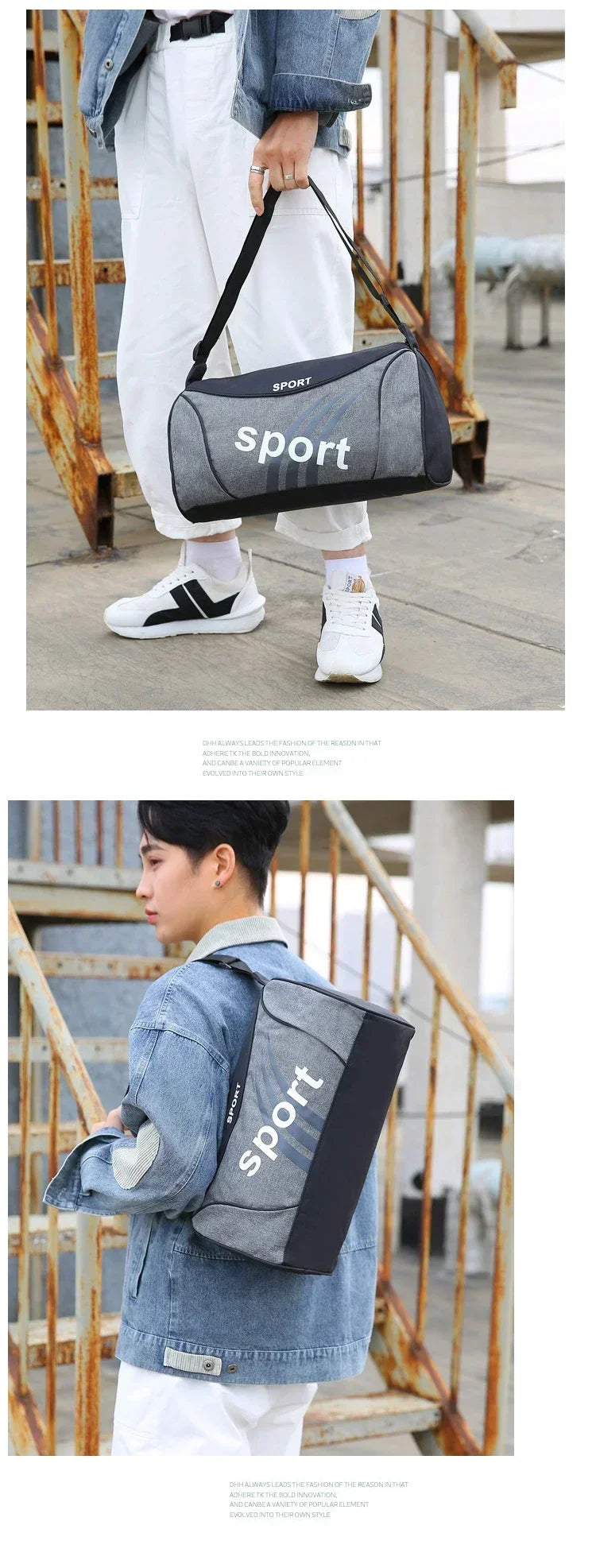 Unisex Gym Bag With Crossbody Strap For Travel And Yoga - Smarsty