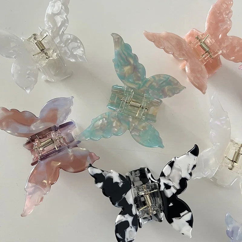 French Retro Butterfly Hair Clips for Trendy Girls - Smarsty