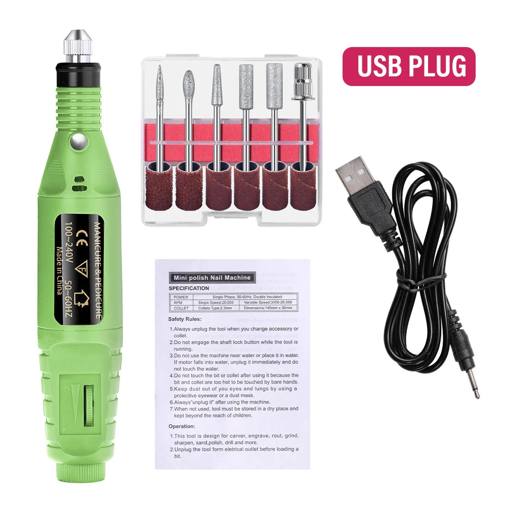 YIKOOLIN Electric Nail Drill Machine Kit for Perfect Manicures - Smarsty