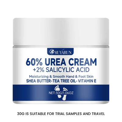 SUYARUN 60% Urea Foot Cream for Cracked Heels & Dry Skin - Intensive Moisturizing Treatment, Callus Remover, Diabetic Foot Care. - Smarsty