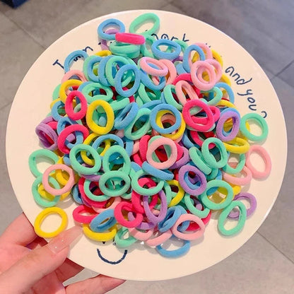 200 Pack Nylon Hair Bands Colorful Gentle No Damage - Smarsty