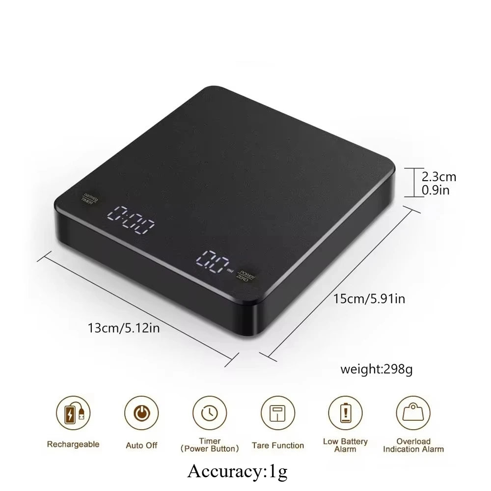 Nano Coffee Scale with Timer for Perfect Espresso - Smarsty
