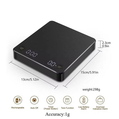 Nano Coffee Scale with Timer for Perfect Espresso - Smarsty
