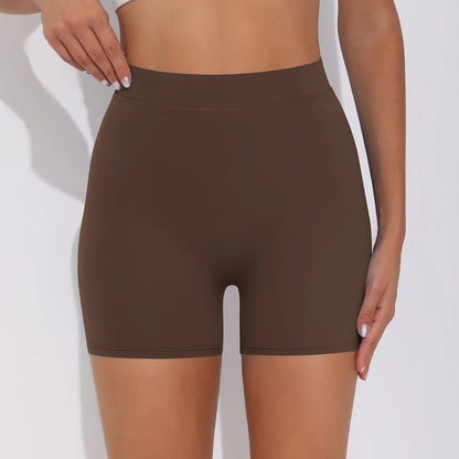 Sexy V-Back Shorts High Waisted Hip Lifting Yoga Shorts Women's Nylon Tight Fitting Shorts Training Sports Fitness Pants - Smarsty