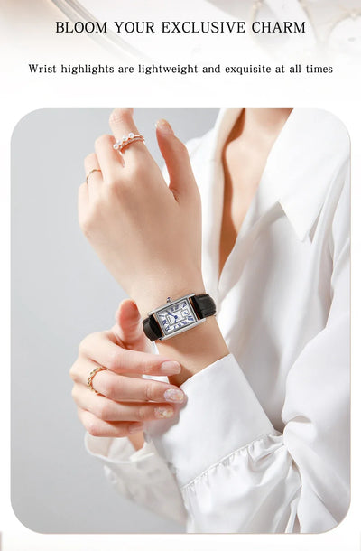 SANDA 1116 Women's Luxury Quartz Watch with Leather Strap - Smarsty