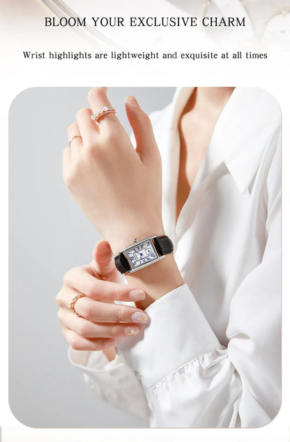 SANDA 1116 Women's Luxury Quartz Watch with Leather Strap - Smarsty