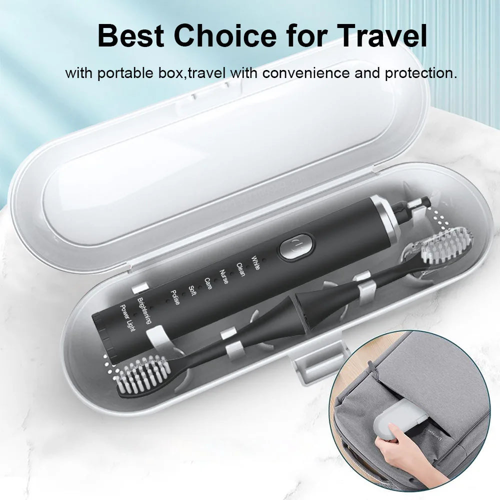 Electric Toothbrush With Sonic Vibration For Deep Cleaning - Smarsty