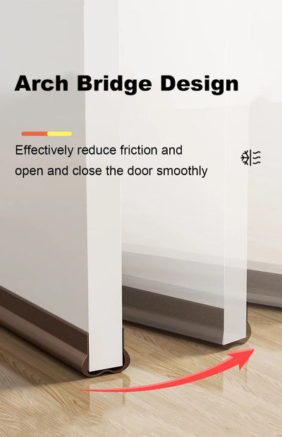Flexible Door Bottom Sealing Strip Door Gap Soundproofing Wind and Dust Proof Weather Strip Under Door Draft Stopper Tape - Smarsty