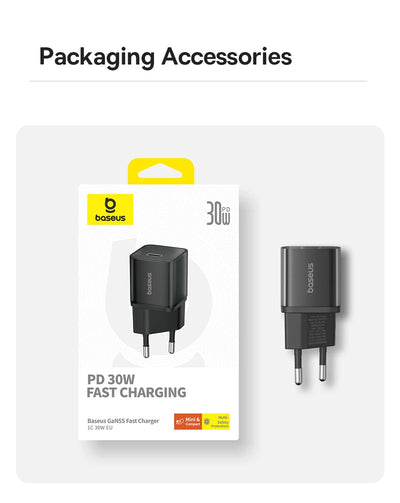 GaN USB C Charger 30W Fast PD PPS CompatibleWith IPhone - Smarsty