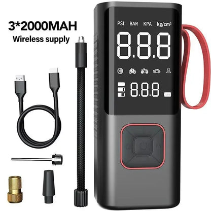 Portable Cordless Tire Inflator Pump Fast Inflate Car Bike - Smarsty