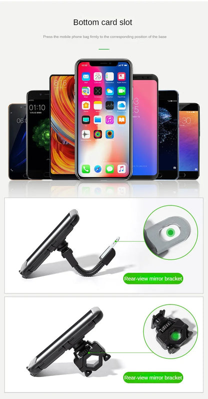 Waterproof Motorcycle Phone Holder Mount On Handlebar - Smarsty