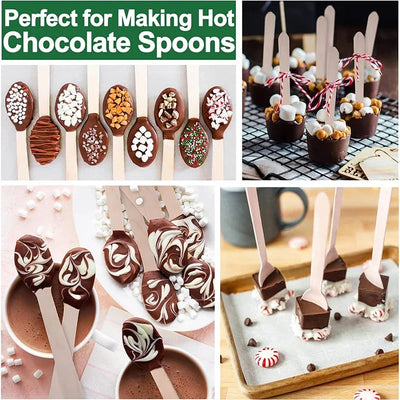 Disposable Wooden Spoons for Tasting and Sampling 50 to 200 Pcs - Smarsty