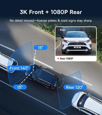 Front And Rear Dash Cam With GPS Galileo 24H Parking - Smarsty