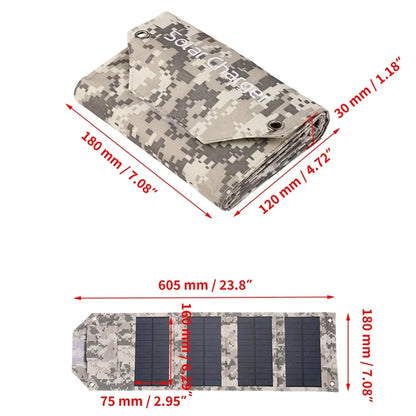 Foldable Solar Panel Charger for Outdoor Camping - Smarsty