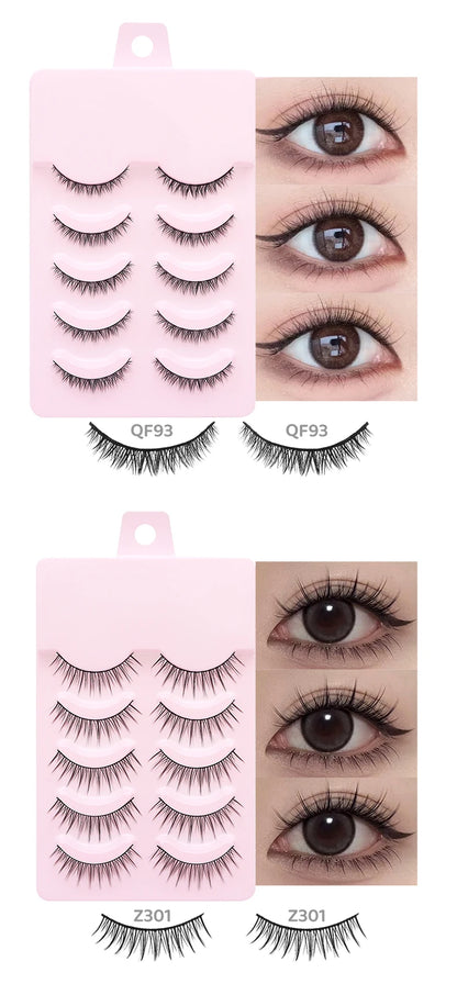 DINGSEN 5 Pairs Soft Natural Long False Eyelashes - Smarsty