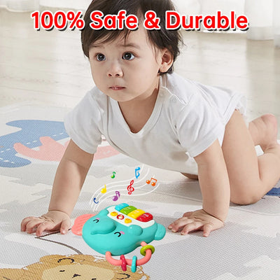 Kids Cartoon Piano Keyboard Game with Animal Sounds Flashing Light Music Baby Instrument Music Toys Educational Toys Kids Gifts by Smarsty