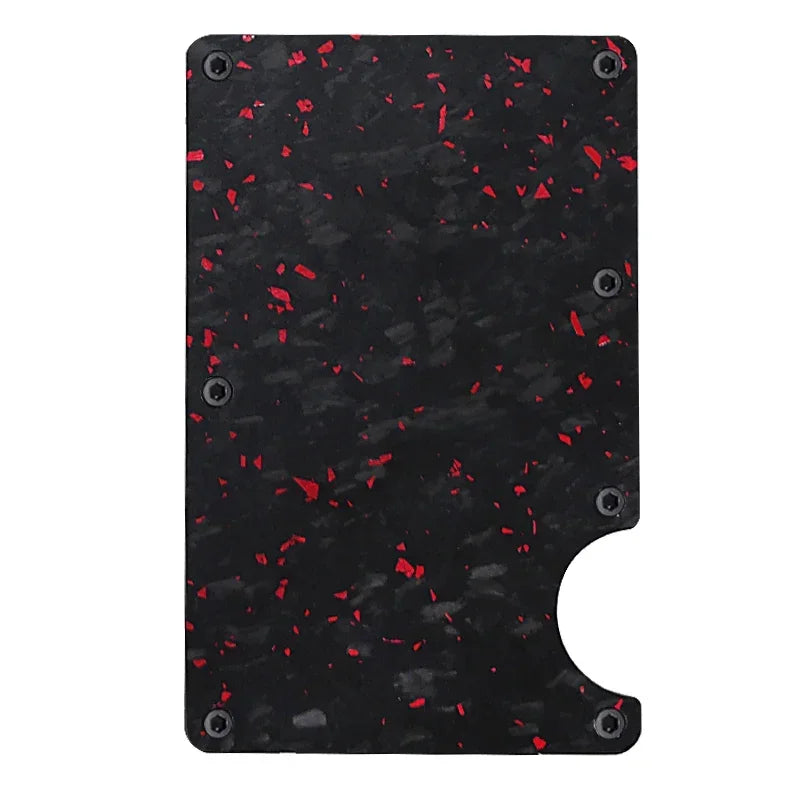 Carbon Fiber Metal Minimalist Slim Credit Card Holder Men Wallet Carteira for Men RFID Cashback Bank Cardholder Case Walet Money