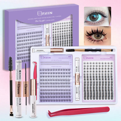 ISEEN DIY Eyelash Extension Kit with Bond and Tweezers - Smarsty