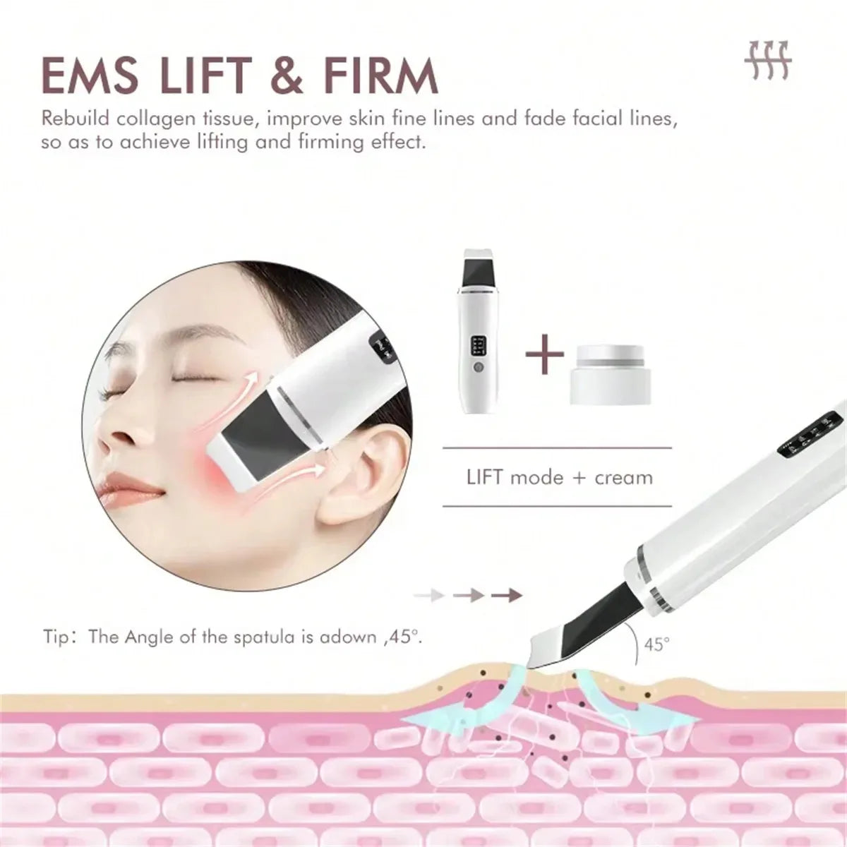 Professional Ultrasonic Face Exfoliator Skin Cleaner Tool - Smarsty