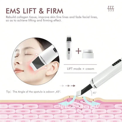 Professional Ultrasonic Face Exfoliator Skin Cleaner Tool - Smarsty