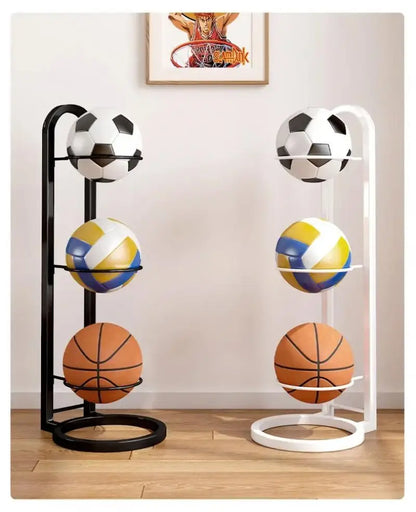 2/3/4/5Layers Basketball Storage Rack Indoor Children Balls Placed Rack Football Volleyball Basketball Holder Balls Metal Stand by Smarsty