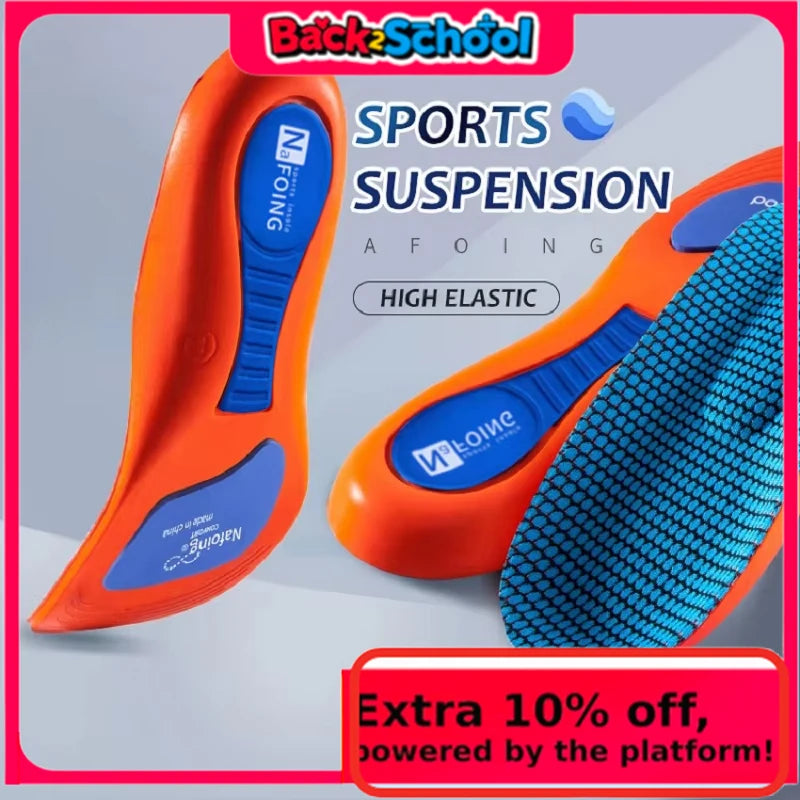 Sport Orthopedic Insoles for Feet Men Women EVA Breathable Shock Absorption Shoes Insole for Running Basketball Sport Care Pads - Smarsty