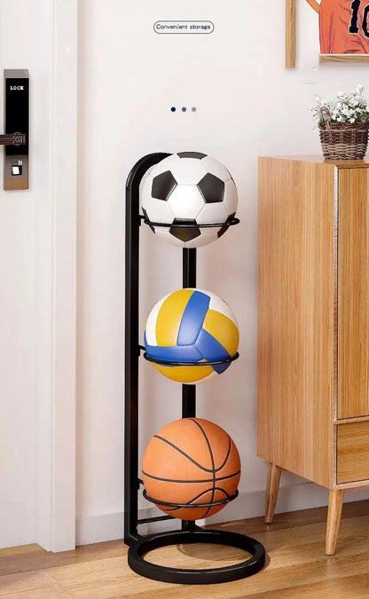 2/3/4/5Layers Basketball Storage Rack Indoor Children Balls Placed Rack Football Volleyball Basketball Holder Balls Metal Stand by Smarsty