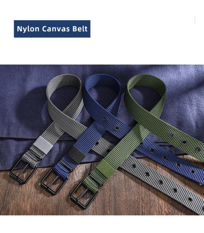 Unisex Canvas Belt Durable Outdoor Sports Pin Buckle - Smarsty