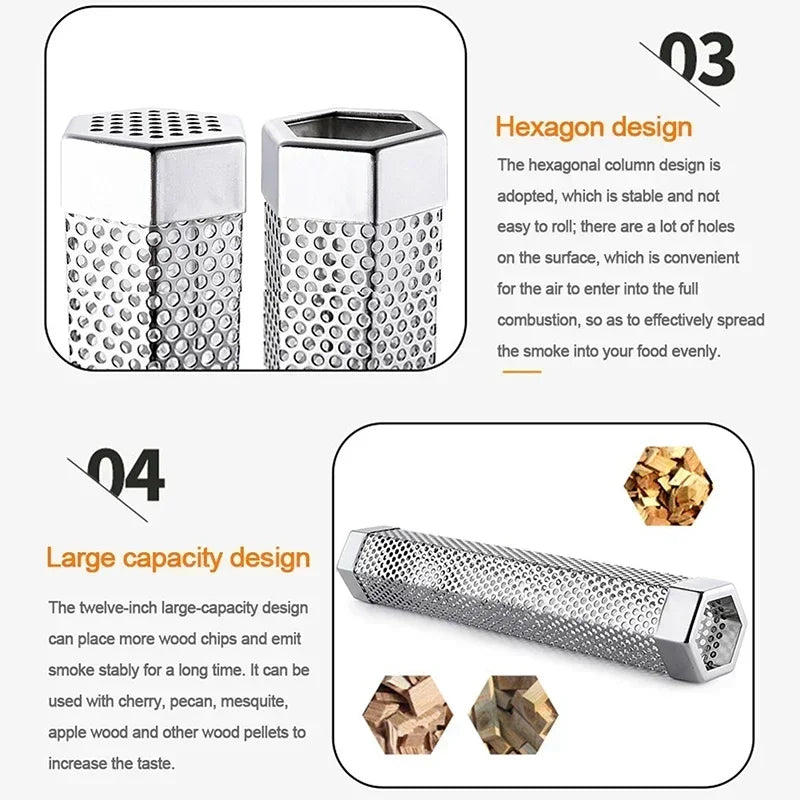 Stainless Steel Smoker Grill Tube for Easy Smoking - Smarsty