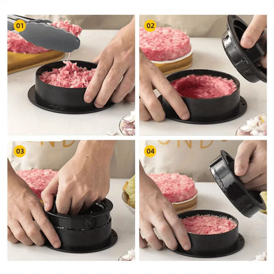 1 Set, Suitable for RV Kitchen, Non-stick Hamburger Machine, Meat Pie Machine Mold, Suitable for Meat Milk Cheese Vegetables - Smarsty