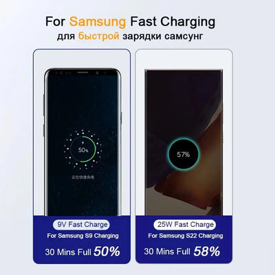 2PCS PD 45W USB C Cable For Samsung Galaxy S20 S21 S22 S23 Ultra Note 10 5G 20 A53 A54 Super Fast Charging USB Type C Data Cable - Smarsty