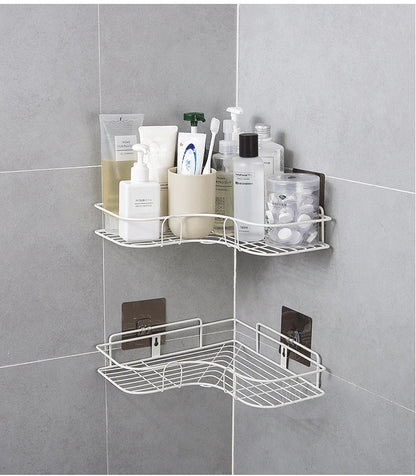 Durable Iron Triangle Corner Rack for Kitchen and Bathroom - Smarsty