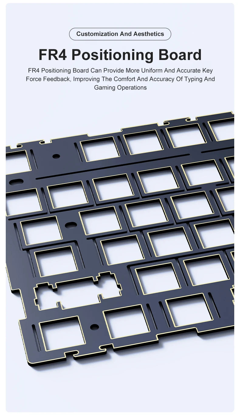 Tri Mode Gaming Keyboard With Hot Swap 104 Keys Gasket