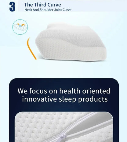 Memory Foam Orthopedic Neck Pillow for Pain Relief - Smarsty