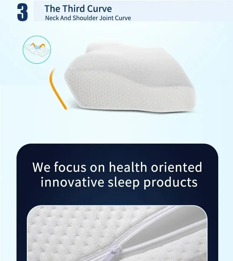 Memory Foam Orthopedic Neck Pillow for Pain Relief - Smarsty