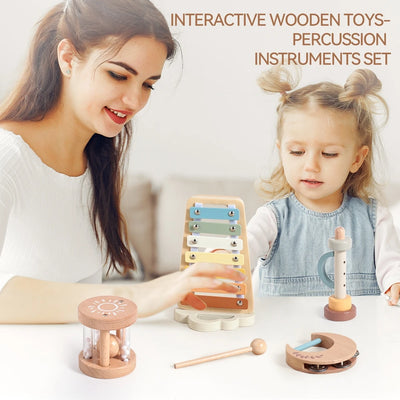 Musical Instruments Montessori Music Baby 0 12 Months Toys Drum Xylophone Kids Early Educational Wooden Instruments Baby Toys by Smarsty