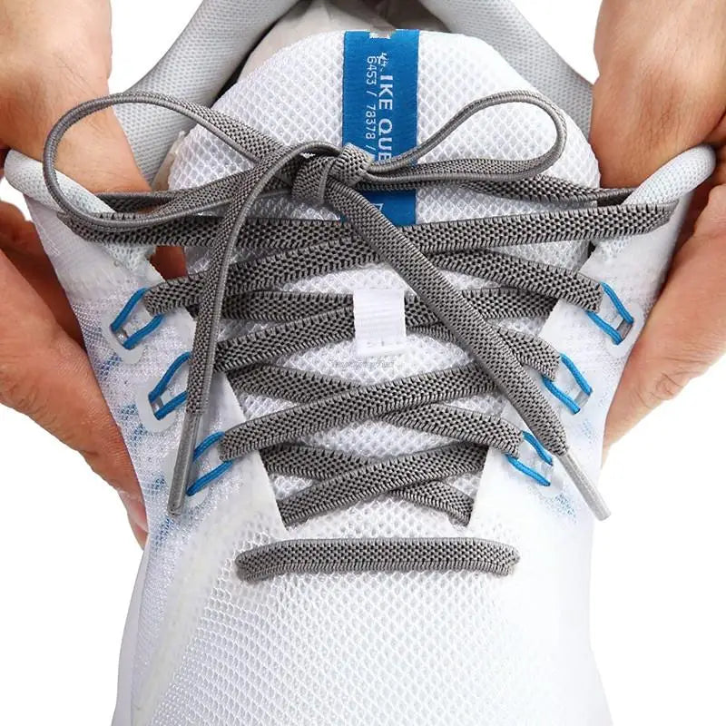 Classic Elastic Shoelaces Flat Sneakers Shoe Laces 7mm Width Shoelace for Kids Adults Shoe Lace Accessories Shoestring Fashion - Smarsty